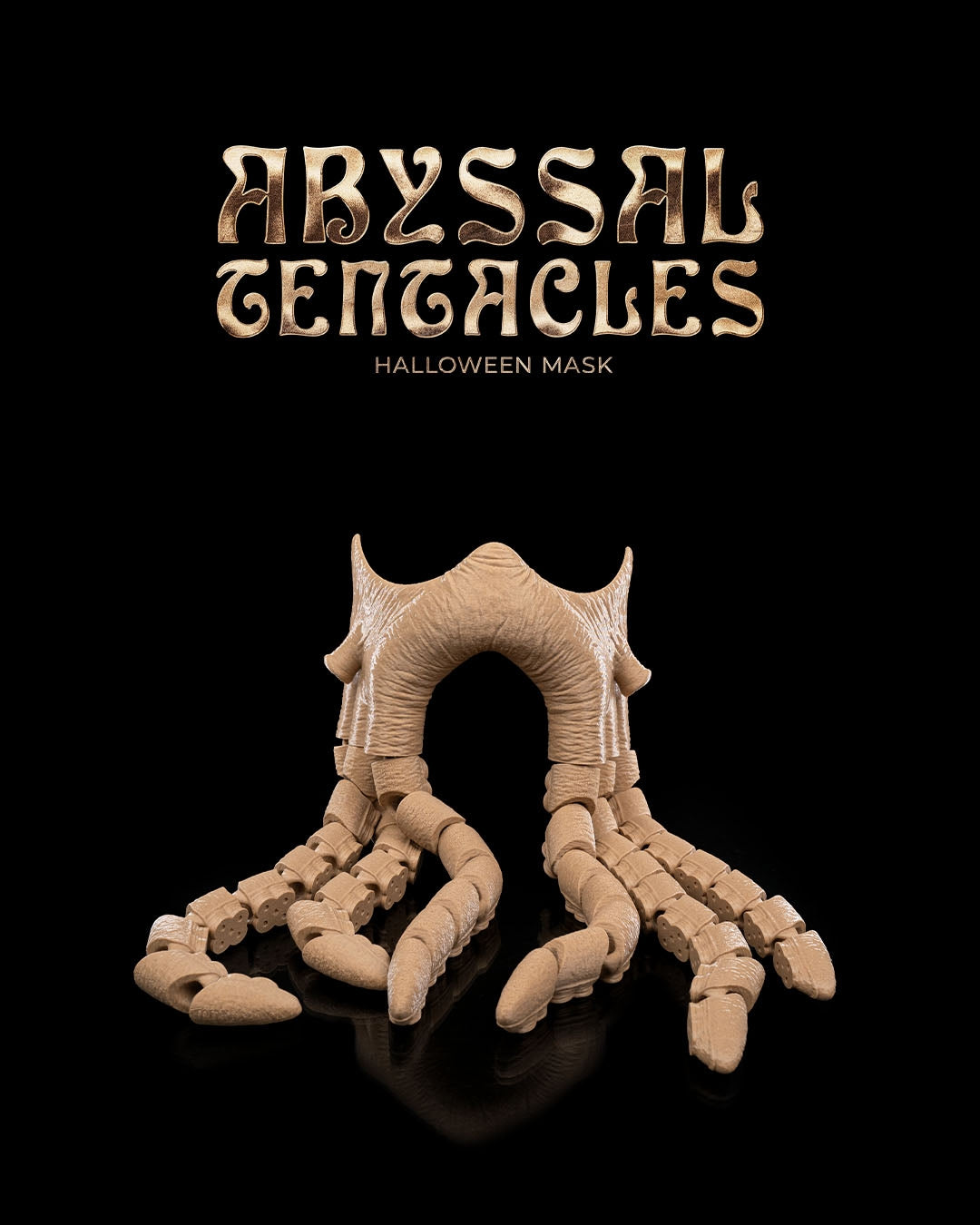 Abyssal Tentacles Halloween Mask — halloween mask, view 1, 3D printed by Craft & Press