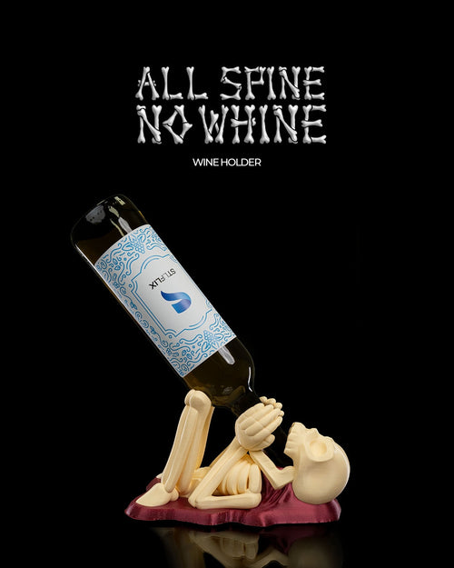 All Spine no Whine Wine Holder — halloween drinkware, view 1, 3D printed by Craft & Press