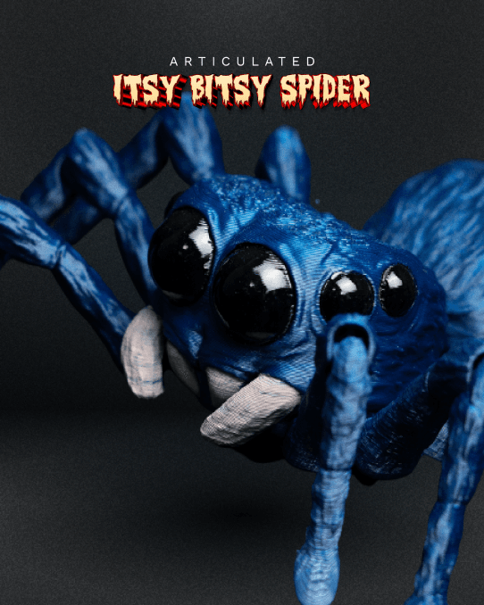 Articulated Itsy Bitsy Spider — halloween toy, view 1, 3D printed by Craft & Press