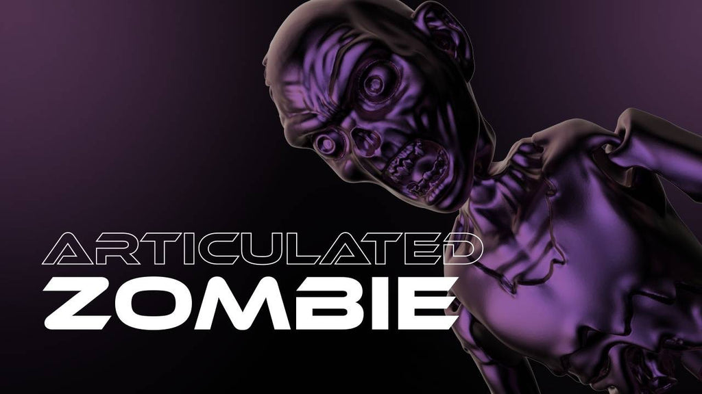 Articulated Zombie — halloween toy, view 1, 3D printed by Craft & Press