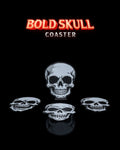 Bold Skull Coaster — halloween drinkware, view 1, 3D printed by Craft & Press