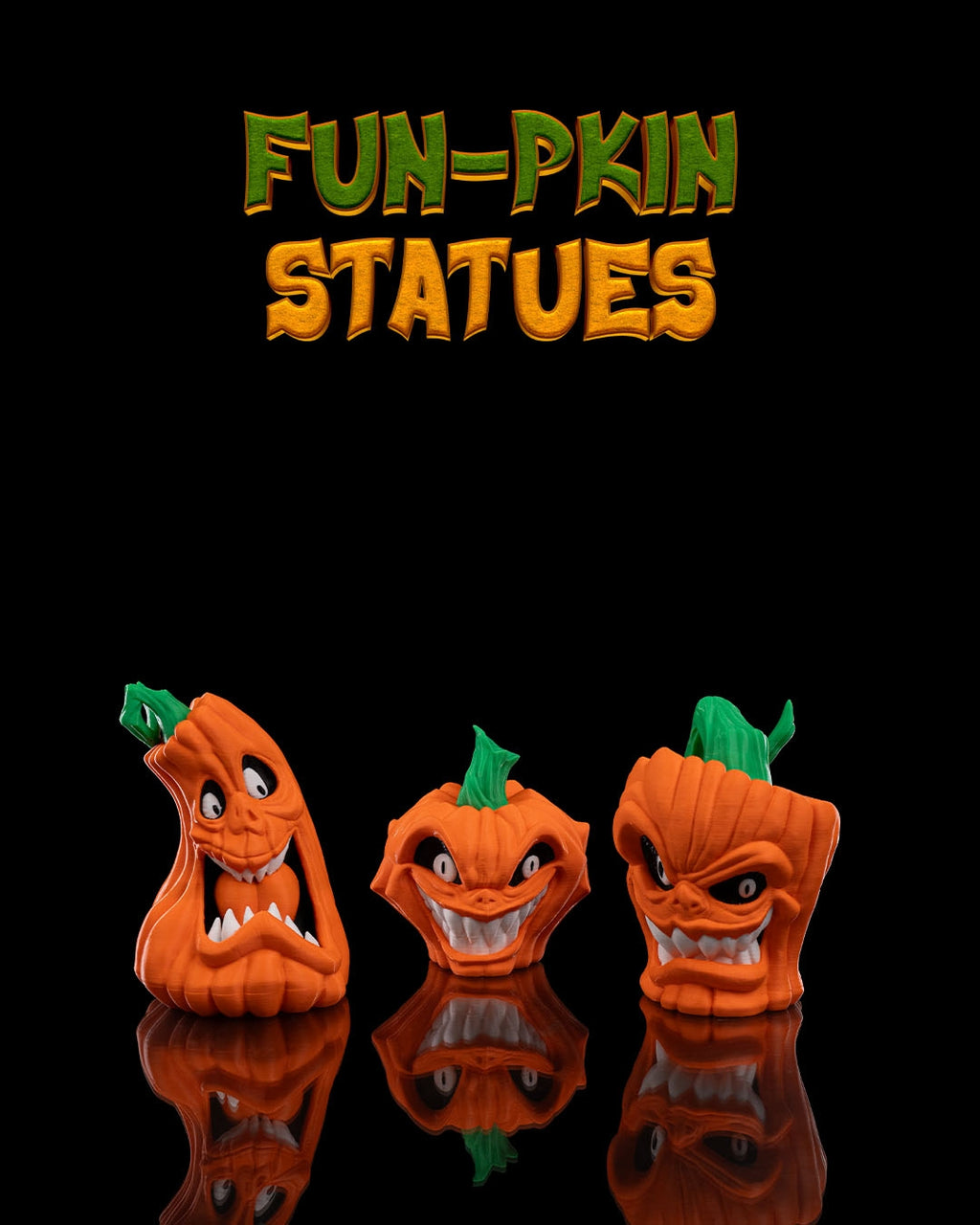 Fun-pkin Statues — halloween decor, view 1, 3D printed by Craft & Press