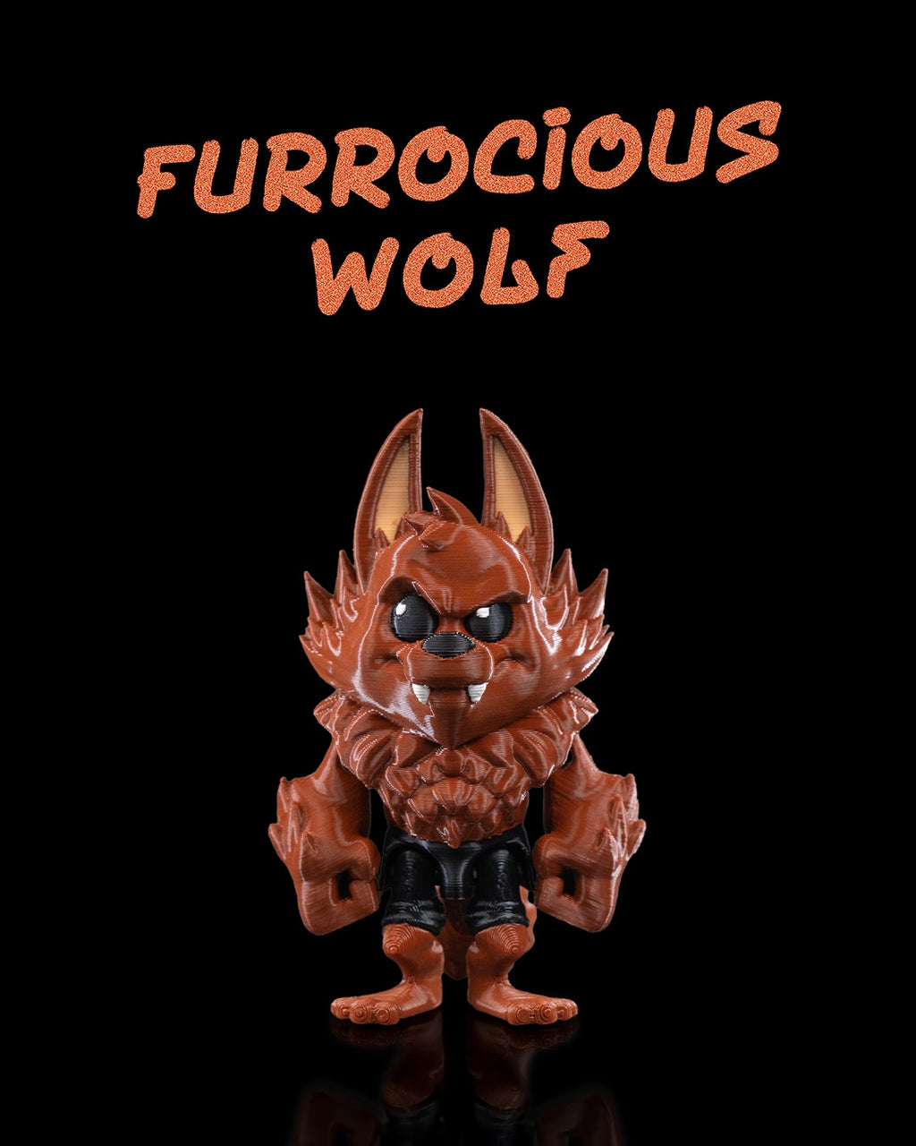 Furrocious Wolf — halloween toy, view 1, 3D printed by Craft & Press