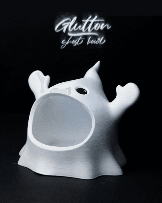 Glutton Ghost Bowl — halloween decor, view 1, 3D printed by Craft & Press
