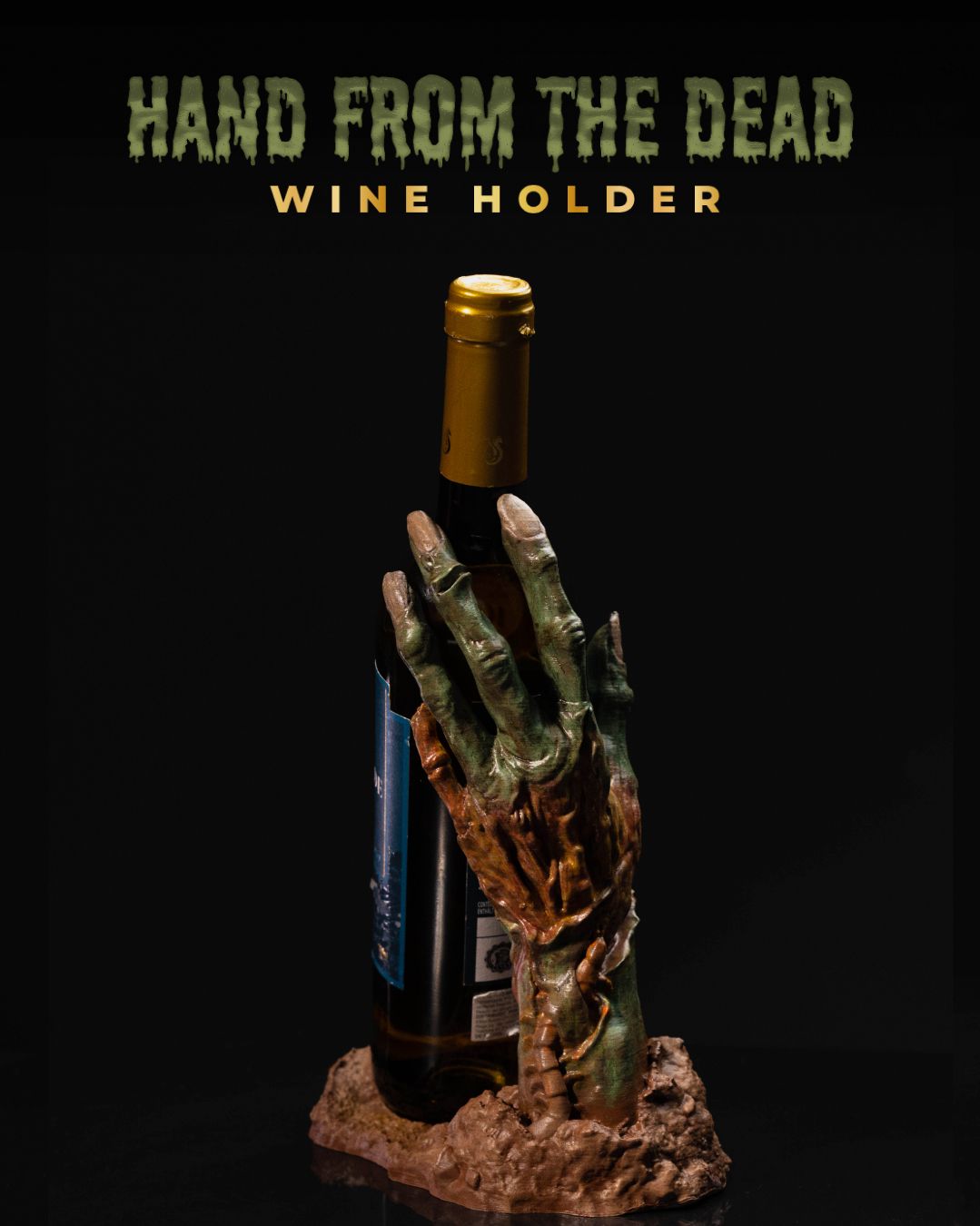 Hand from the Dead Wine Holder — halloween drinkware, view 1, 3D printed by Craft & Press