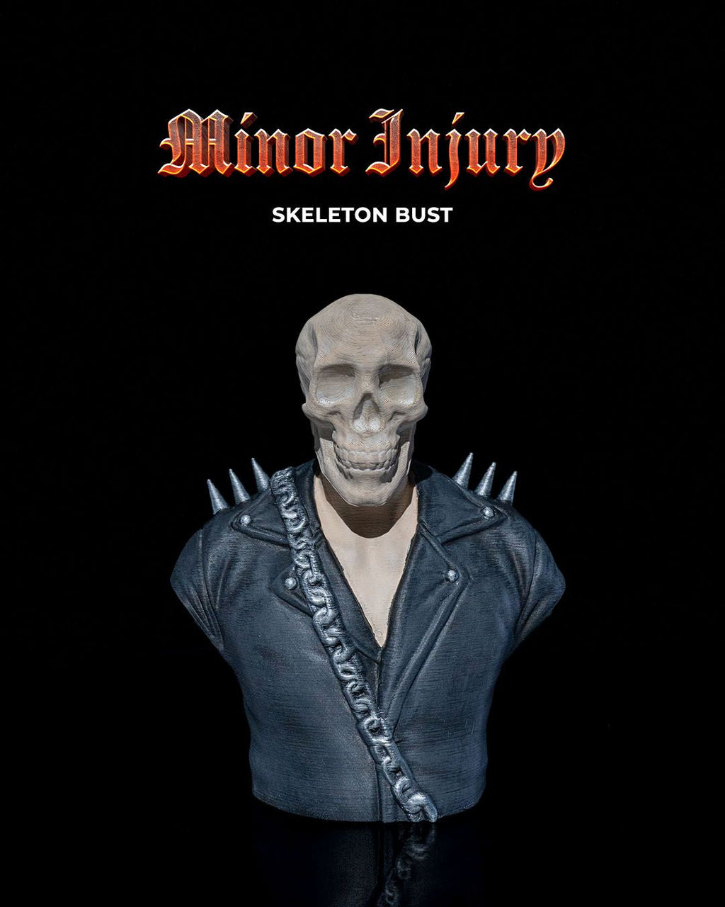 Minor Injury Skeleton Bust — halloween decor, view 1, 3D printed by Craft & Press