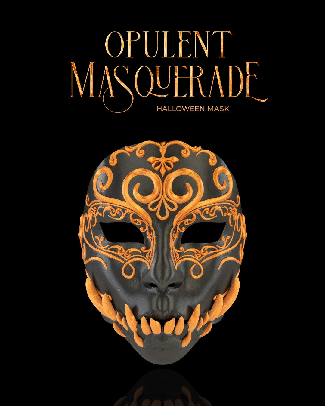 Opulent Masquerade Halloween Mask — halloween mask, view 1, 3D printed by Craft & Press