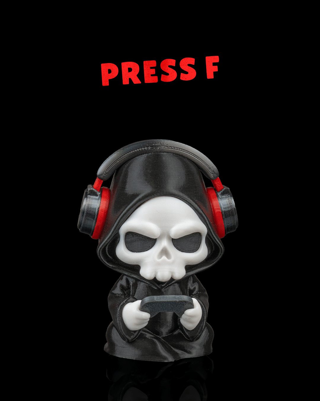 Press F — halloween toy, view 1, 3D printed by Craft & Press