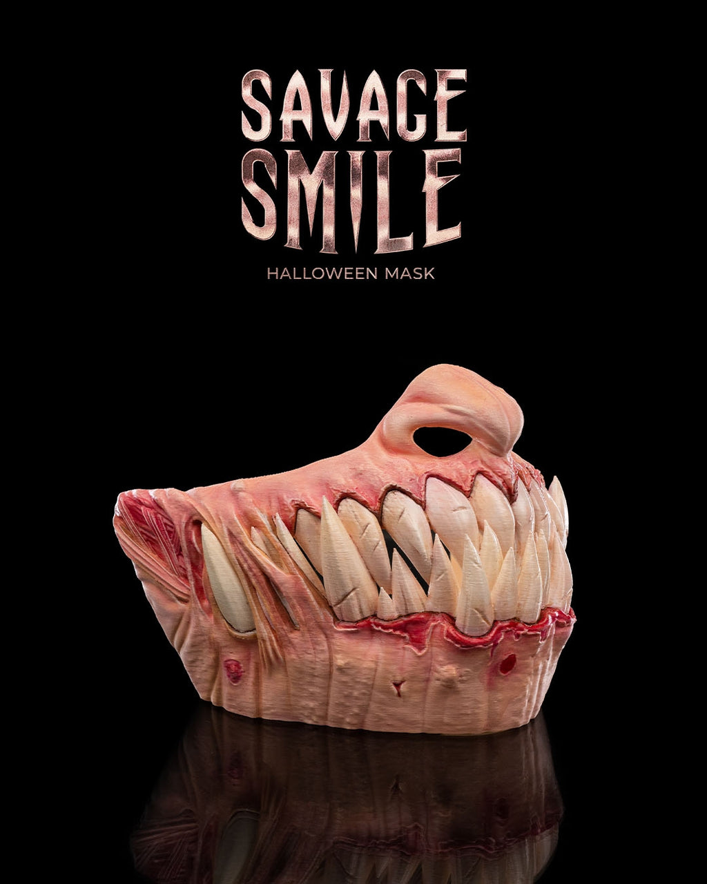 Savage Smile Halloween Mask — halloween mask, view 1, 3D printed by Craft & Press