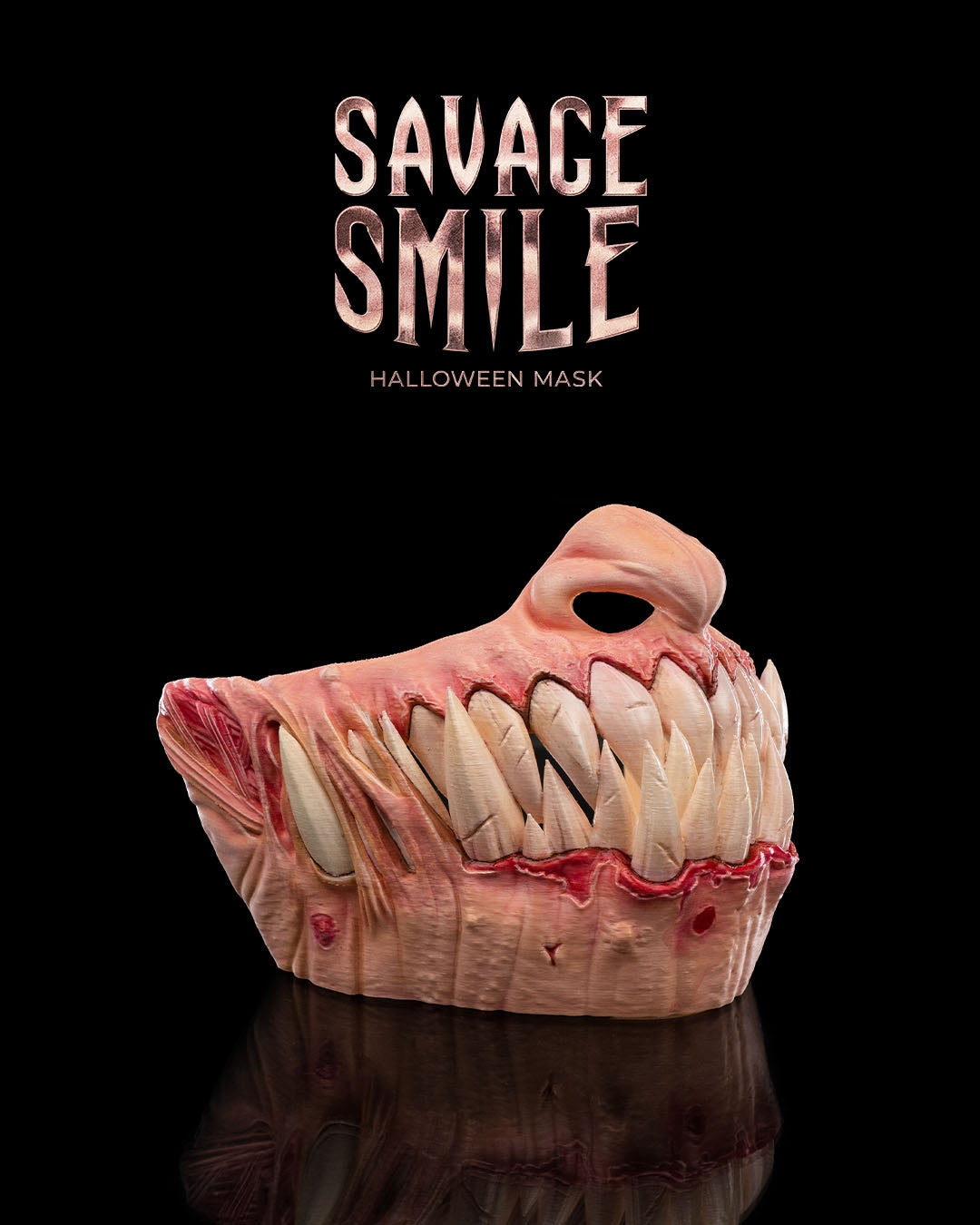 Savage Smile Halloween Mask — halloween mask, view 1, 3D printed by Craft & Press