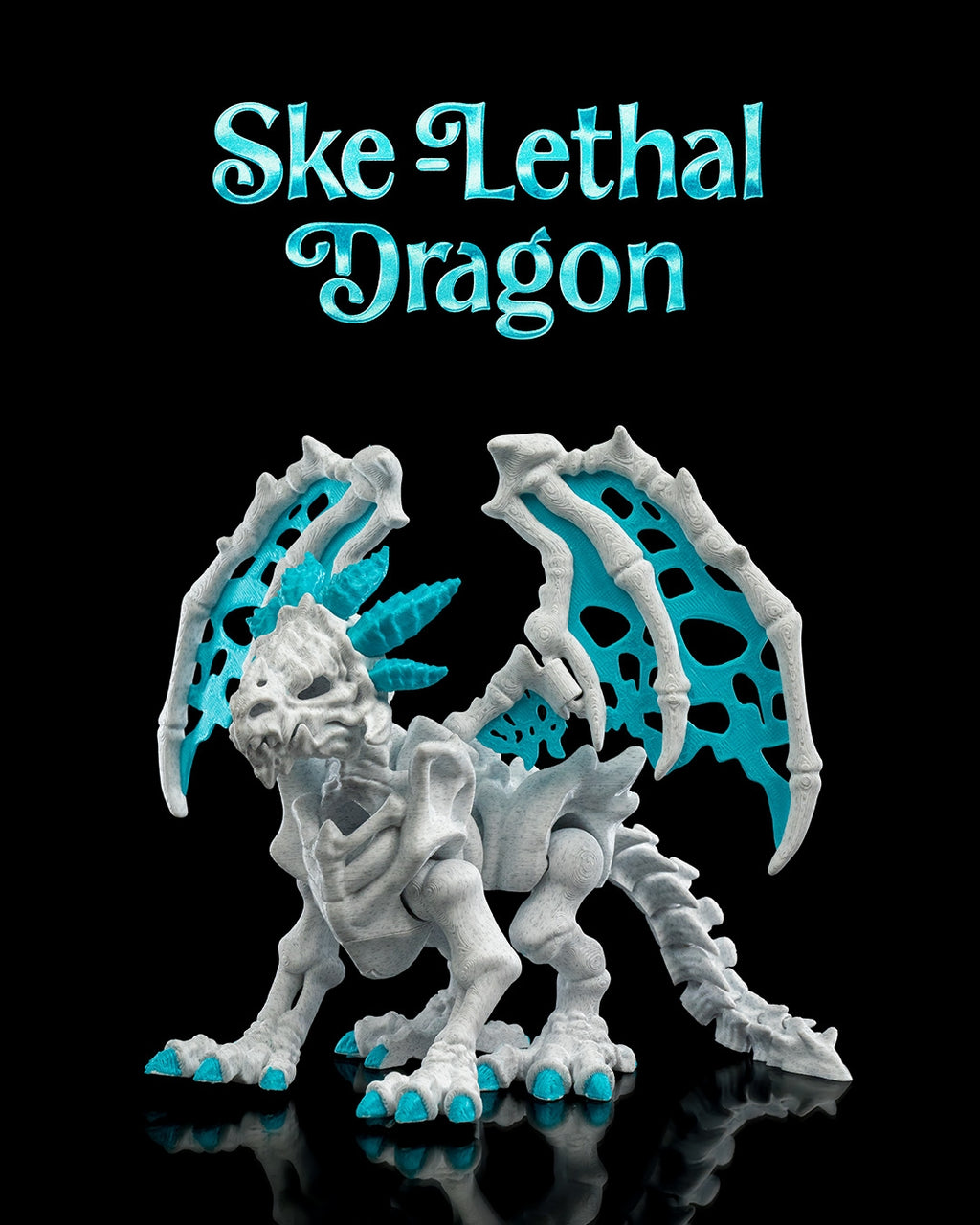 Ske-lethal dragon — halloween toy, view 1, 3D printed by Craft & Press