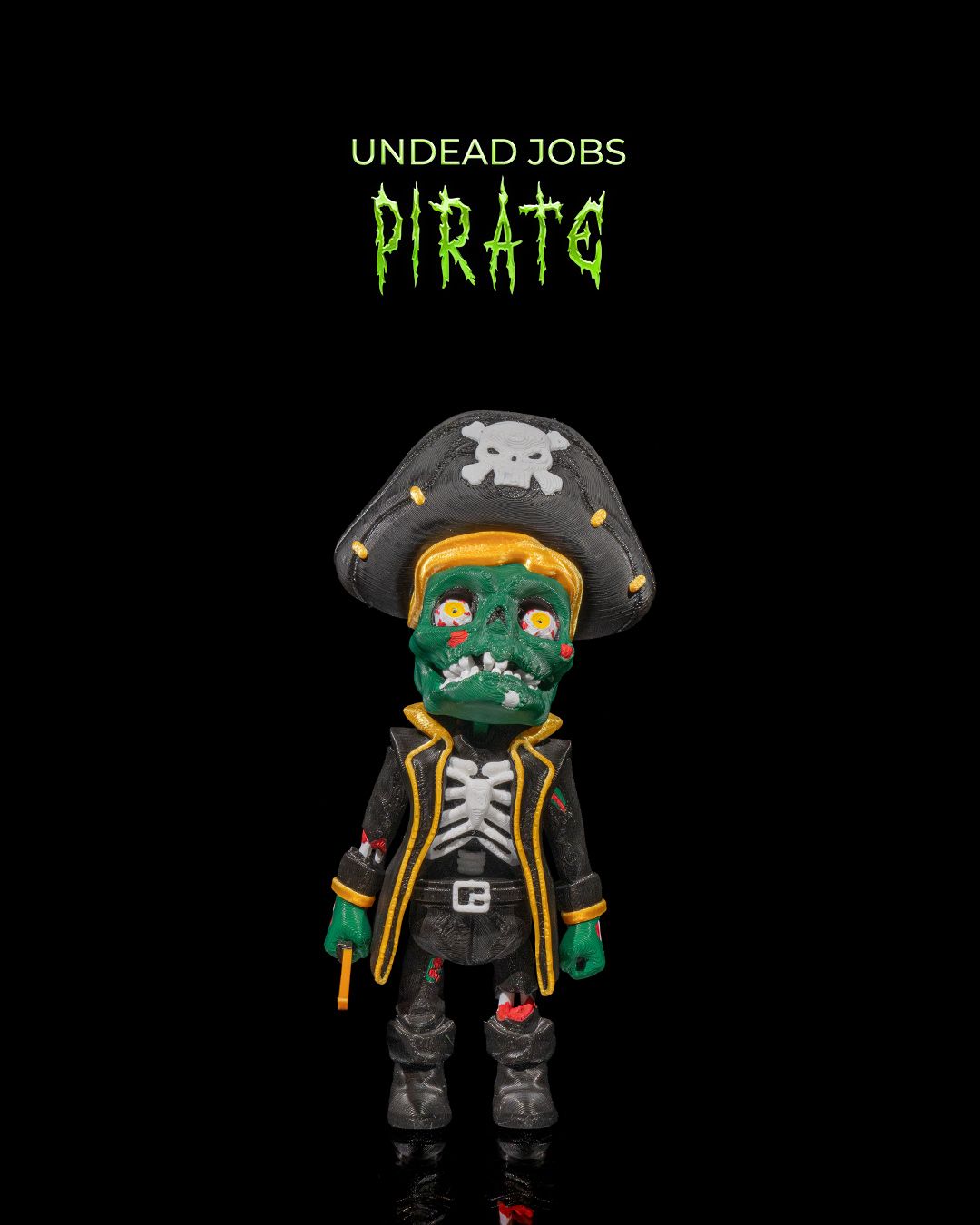 Undead Jobs - Pirate — halloween toy, view 1, 3D printed by Craft & Press