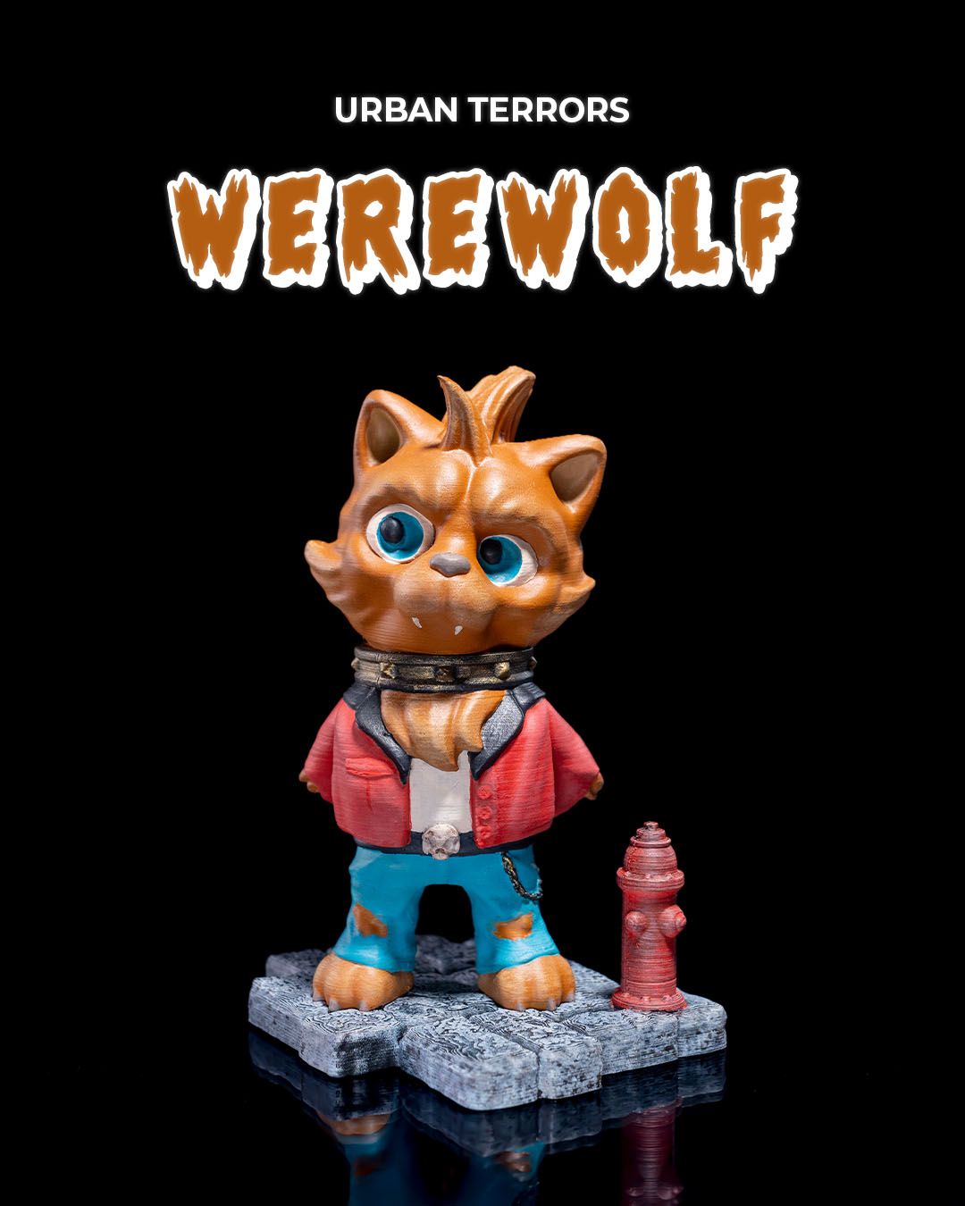 Urban Terrors - Werewolf — halloween decor, view 1, 3D printed by Craft & Press