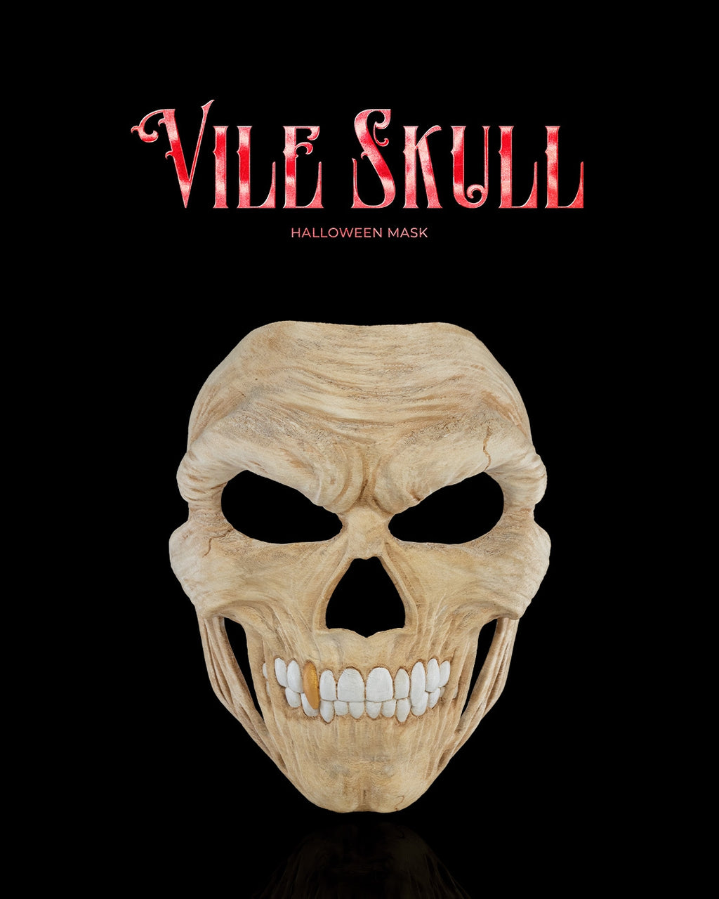 Vile Skull Halloween Mask — halloween mask, view 1, 3D printed by Craft & Press