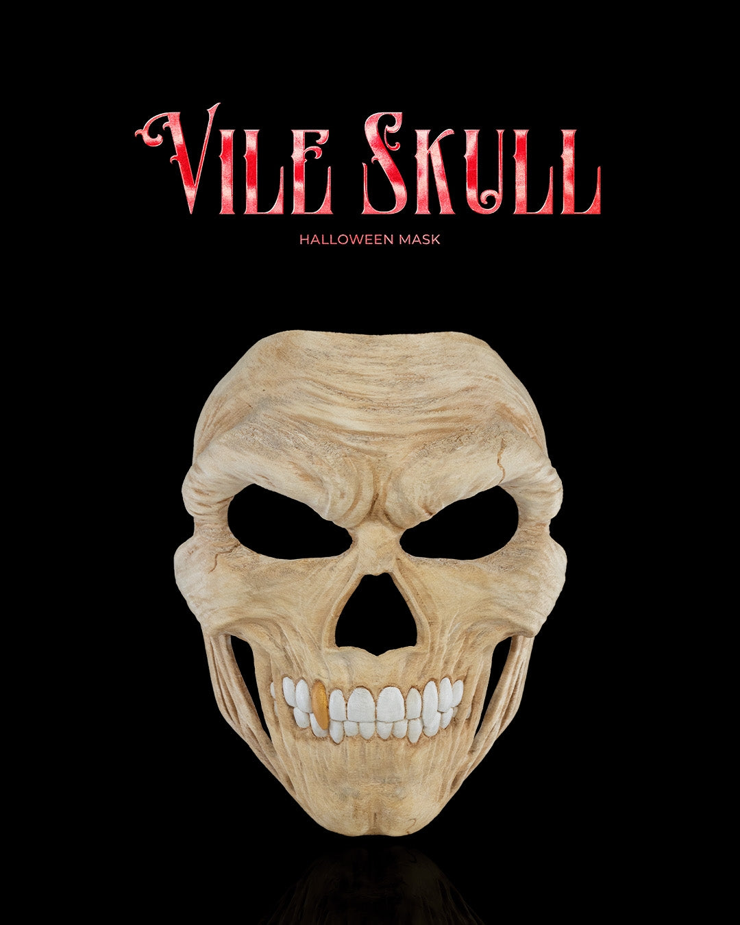 Vile Skull Halloween Mask — halloween mask, view 1, 3D printed by Craft & Press