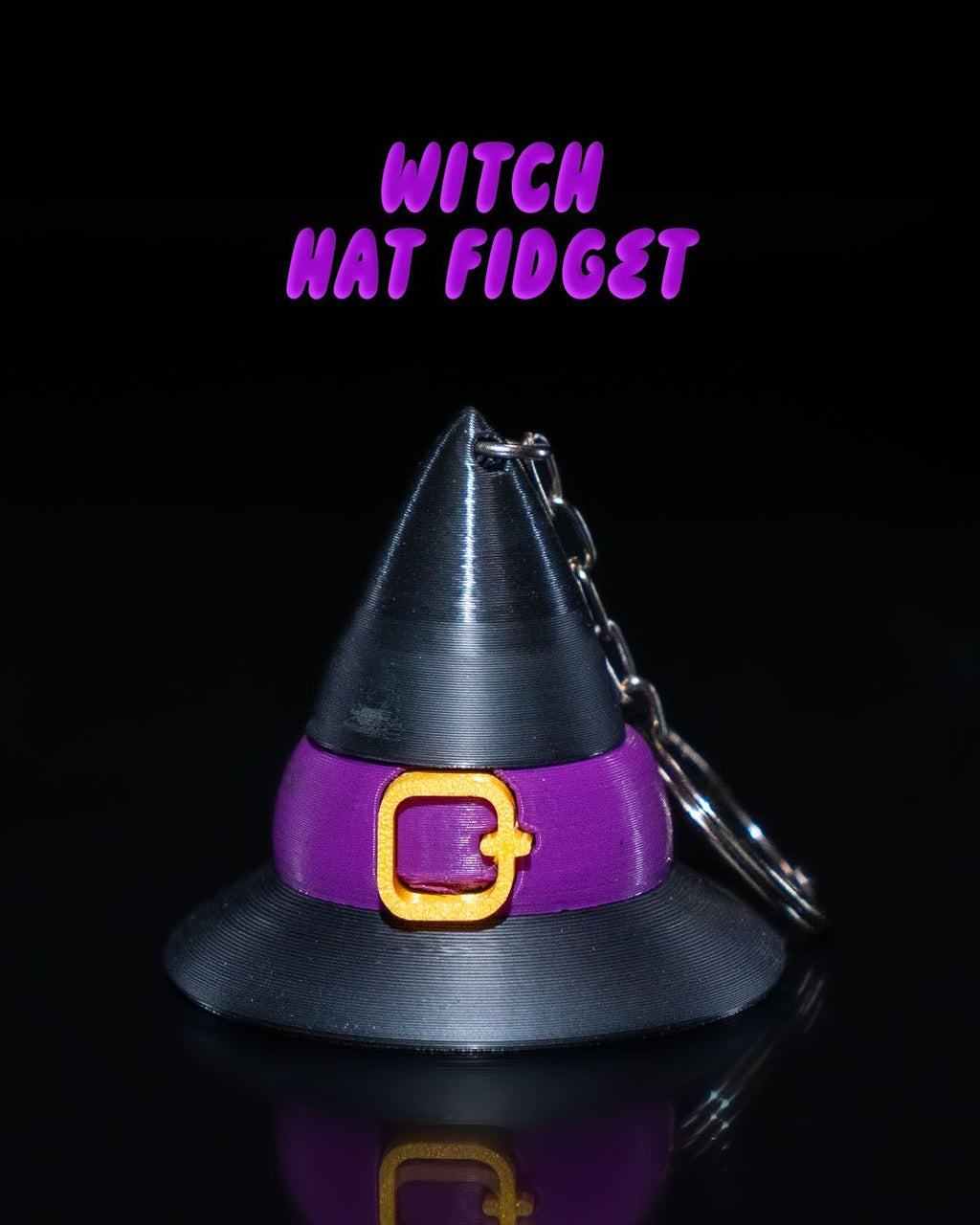 Witch Hat Fidget — halloween toy, view 1, 3D printed by Craft & Press