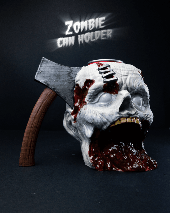 Zombie Can Holder — halloween decor, view 1, 3D printed by Craft & Press