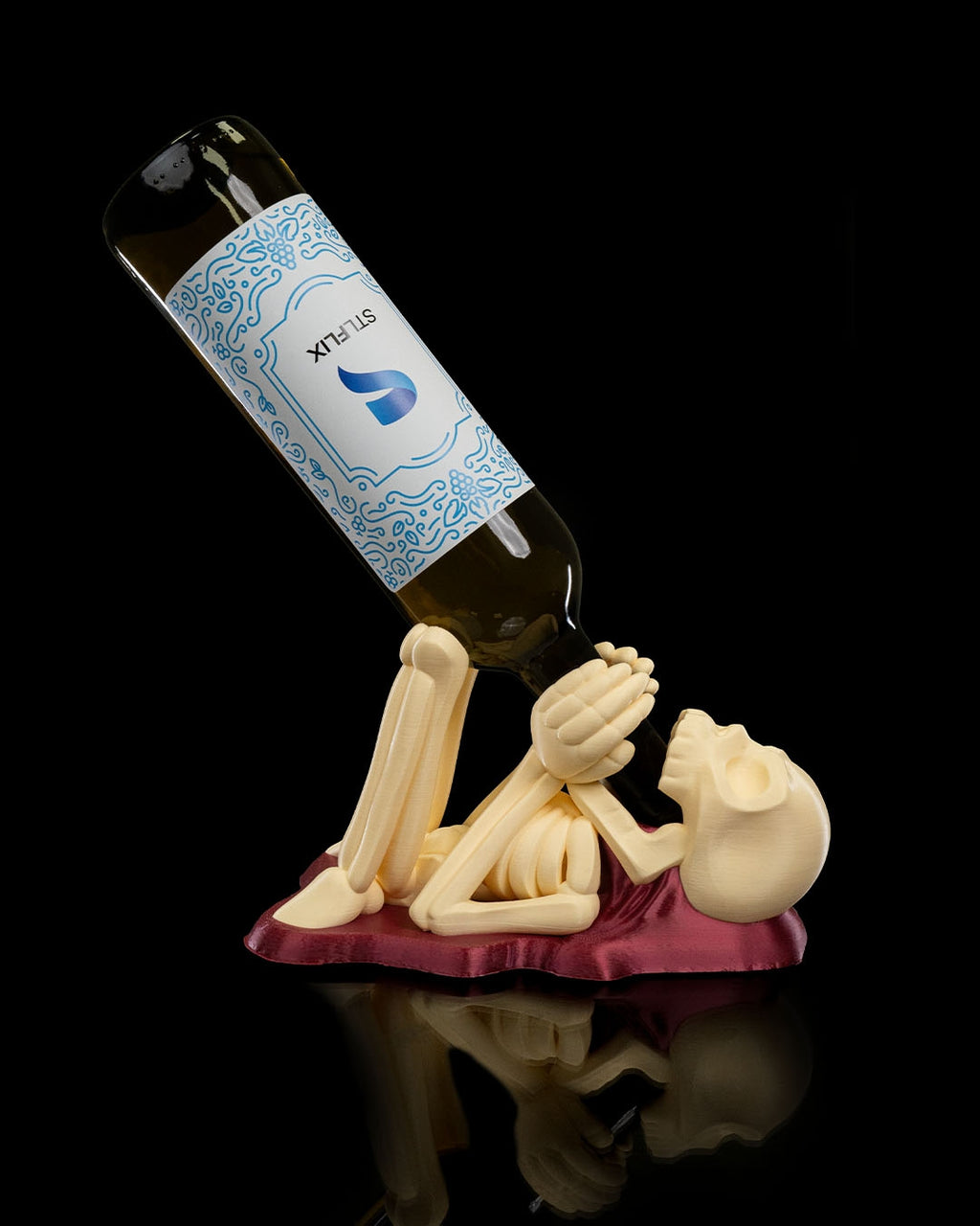 All Spine no Whine Wine Holder — halloween drinkware, view 2, 3D printed by Craft & Press