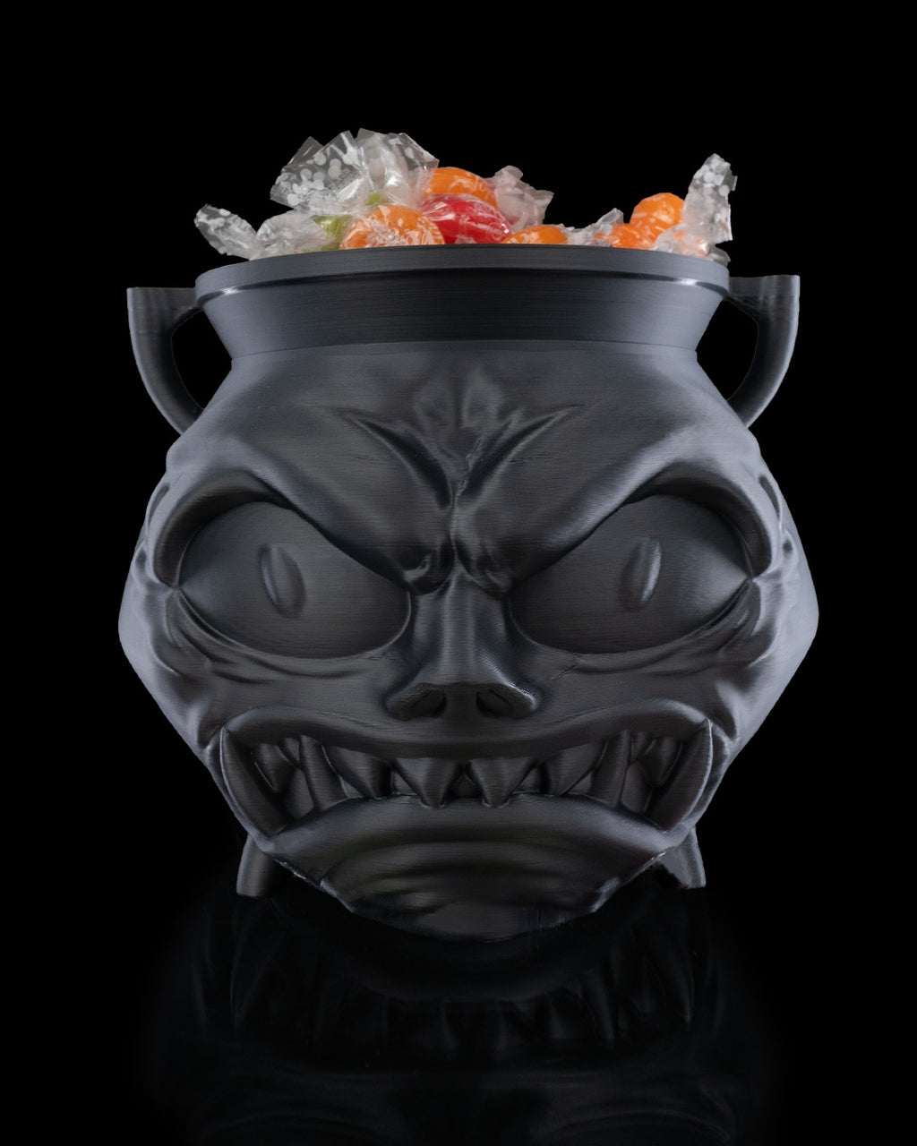 Angry Cauldron Candy Holder — halloween candy holder, view 2, 3D printed by Craft & Press