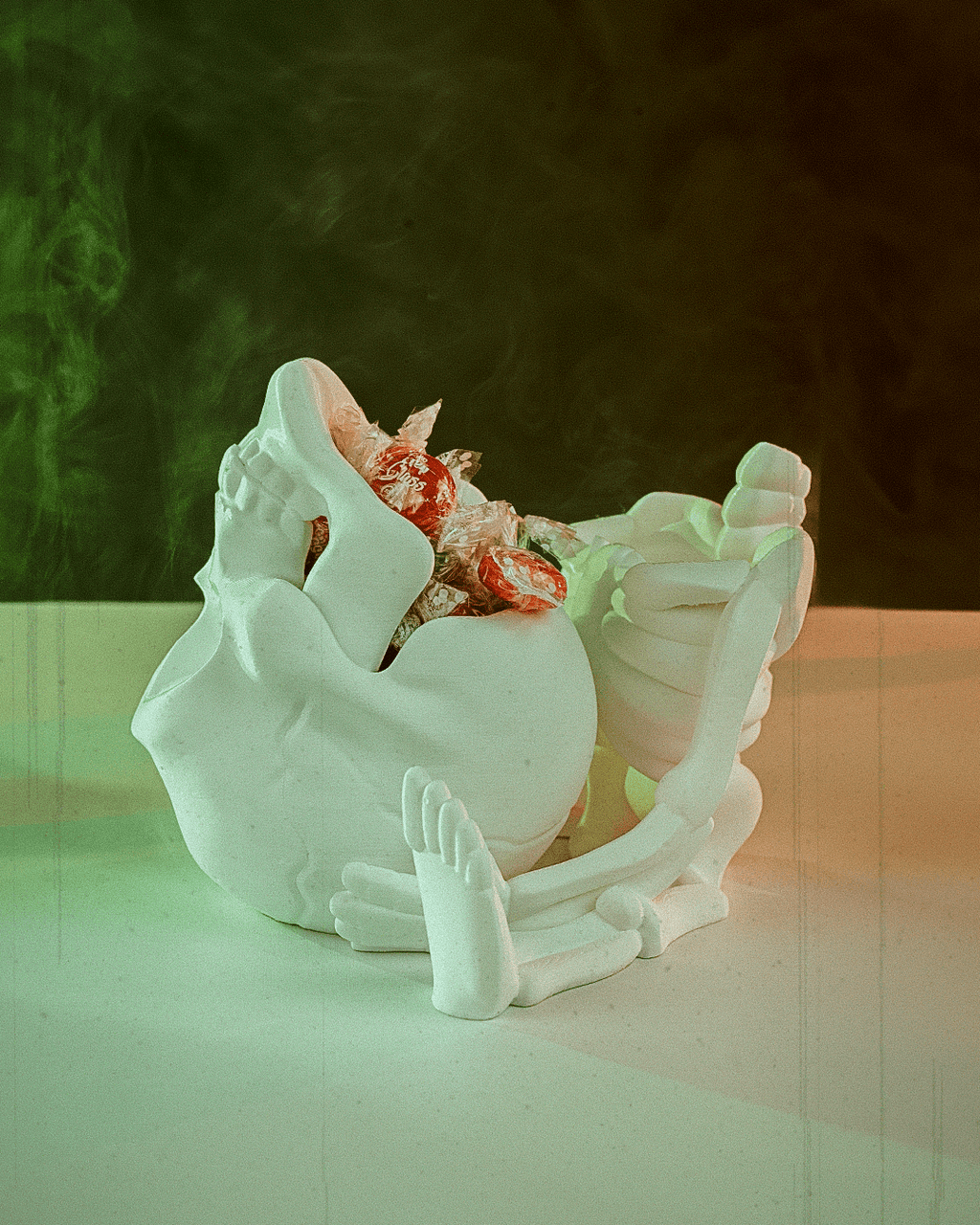 Crani-yum Candy Holder — halloween candy holder, view 2, 3D printed by Craft & Press