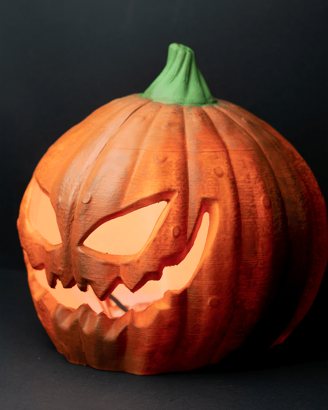 Pumpkin Helmet — halloween mask, view 2, 3D printed by Craft & Press