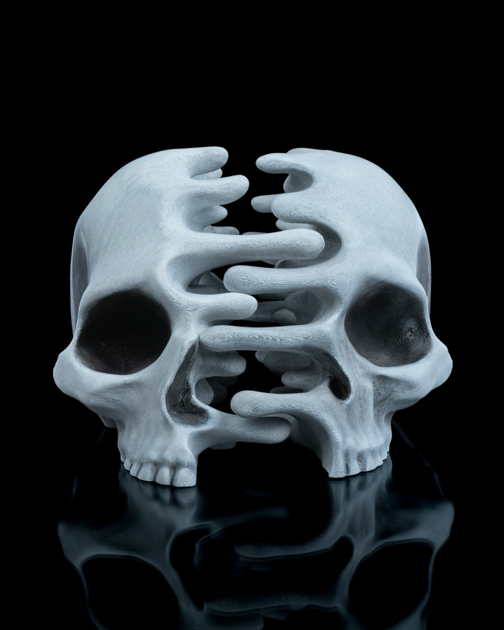 RIPped skull — halloween decor, view 2, 3D printed by Craft & Press