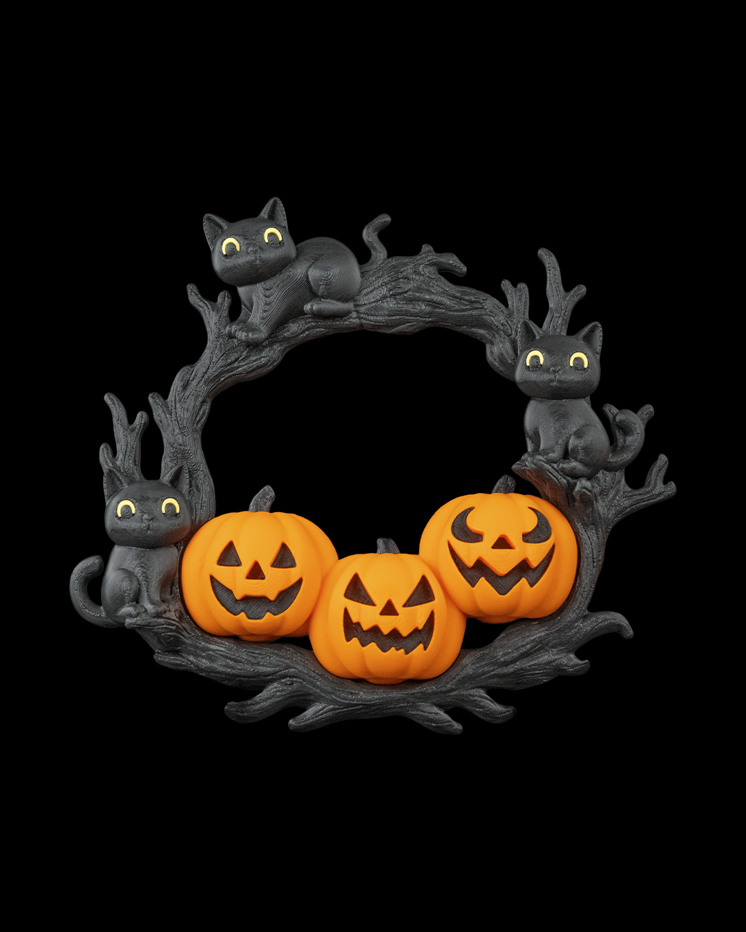 The Cozy Patch - Wreath — halloween wall decor, view 2, 3D printed by Craft & Press