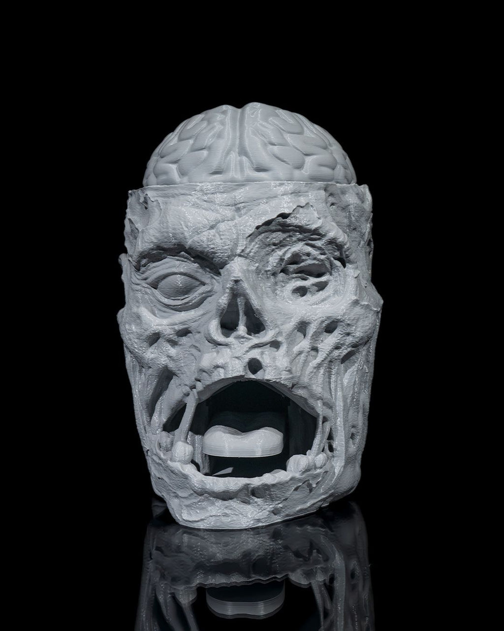 Zombie Cookie Jar — halloween candy holder, view 2, 3D printed by Craft & Press
