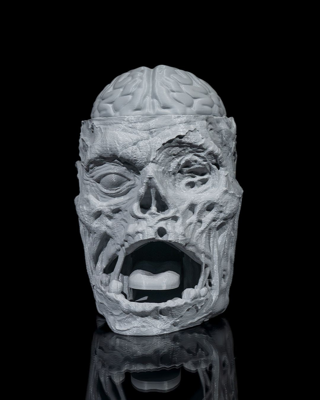 Zombie Cookie Jar — halloween candy holder, view 2, 3D printed by Craft & Press