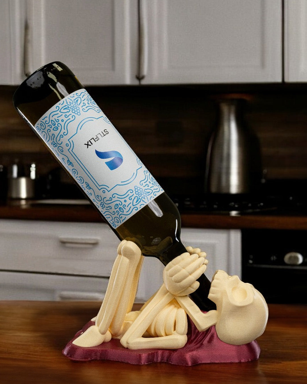 All Spine no Whine Wine Holder — halloween drinkware, view 3, 3D printed by Craft & Press