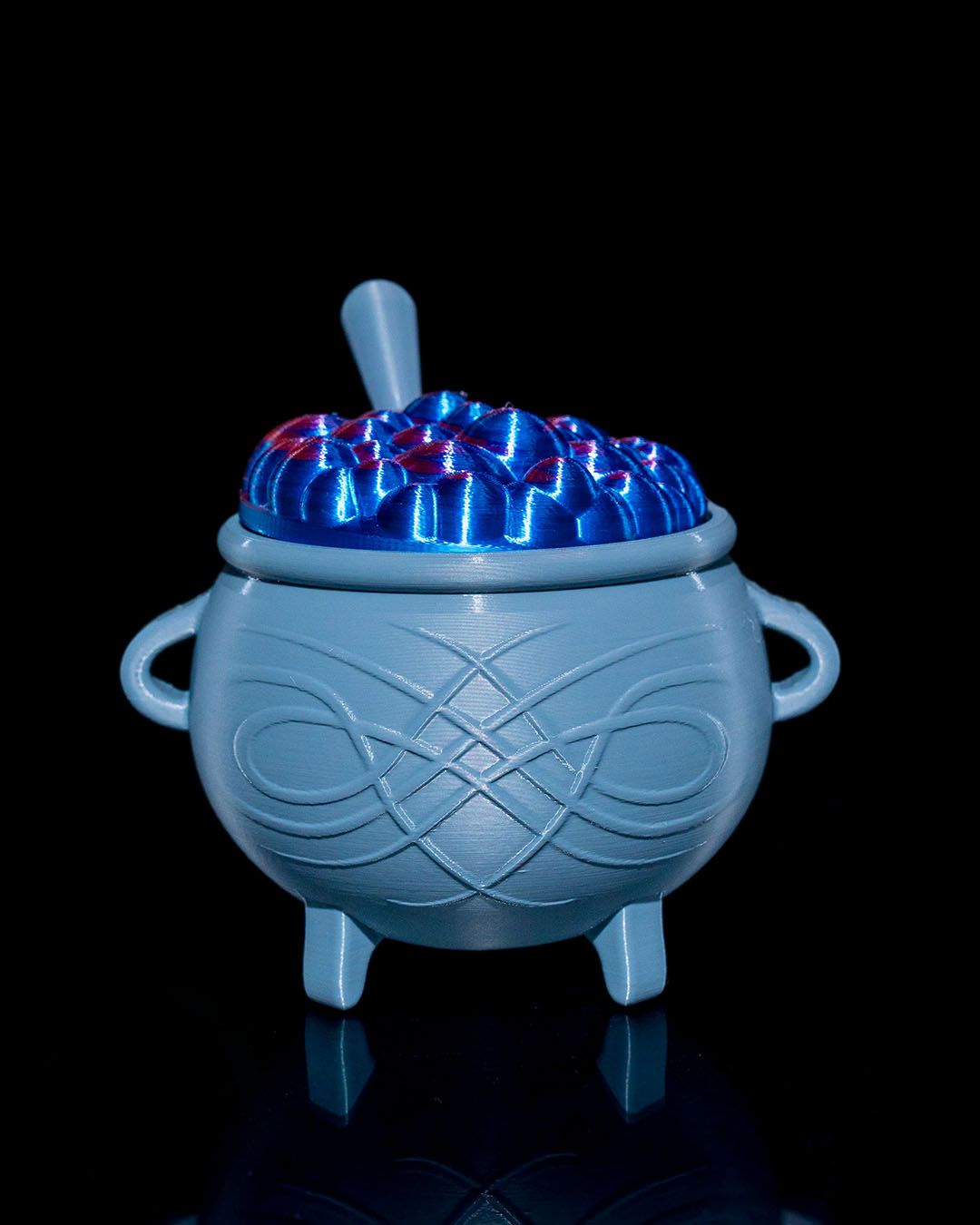 Cauldron Candy Bucket — halloween candy holder, view 3, 3D printed by Craft & Press