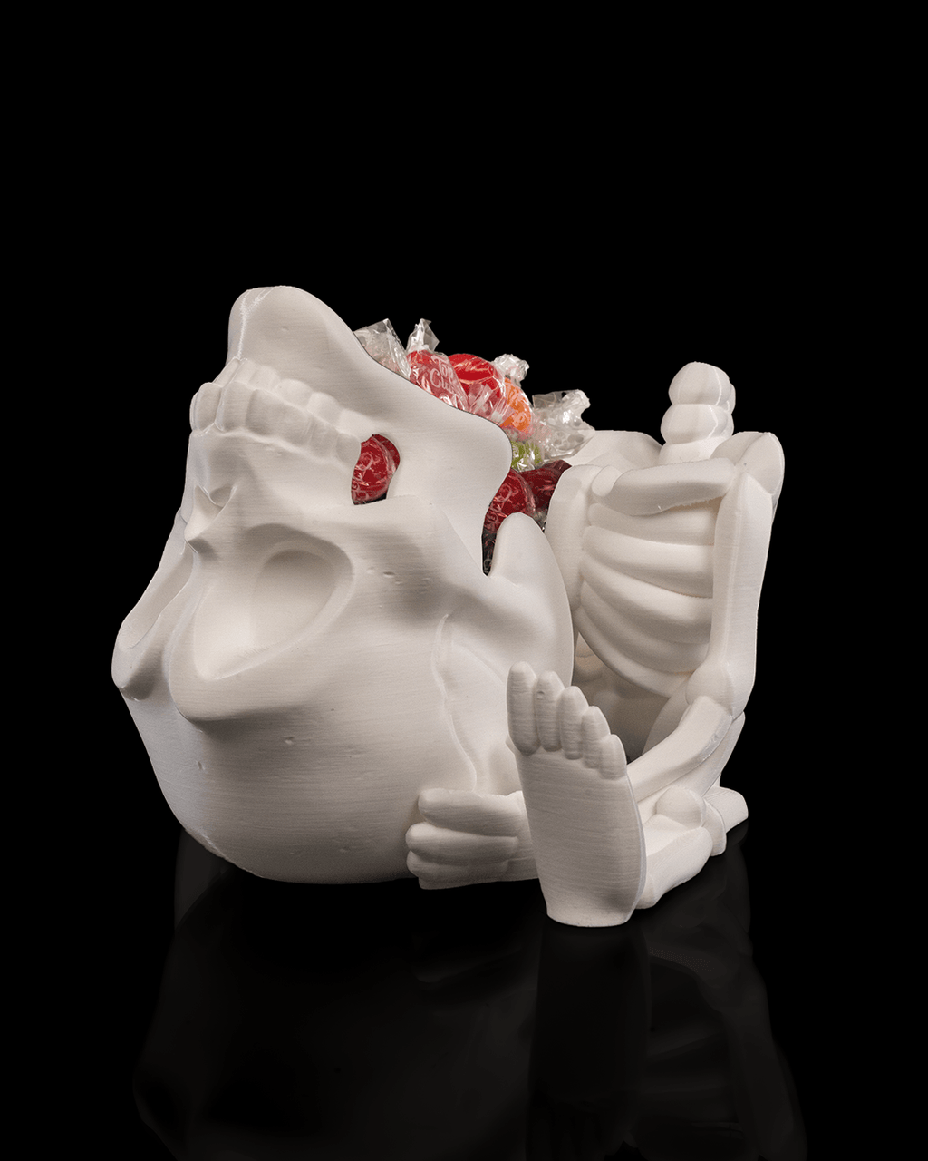 Crani-yum Candy Holder — halloween candy holder, view 3, 3D printed by Craft & Press