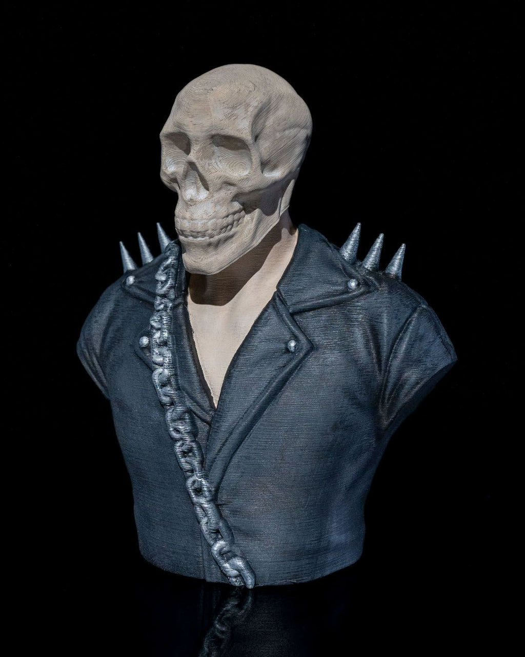 Minor Injury Skeleton Bust — halloween decor, view 3, 3D printed by Craft & Press