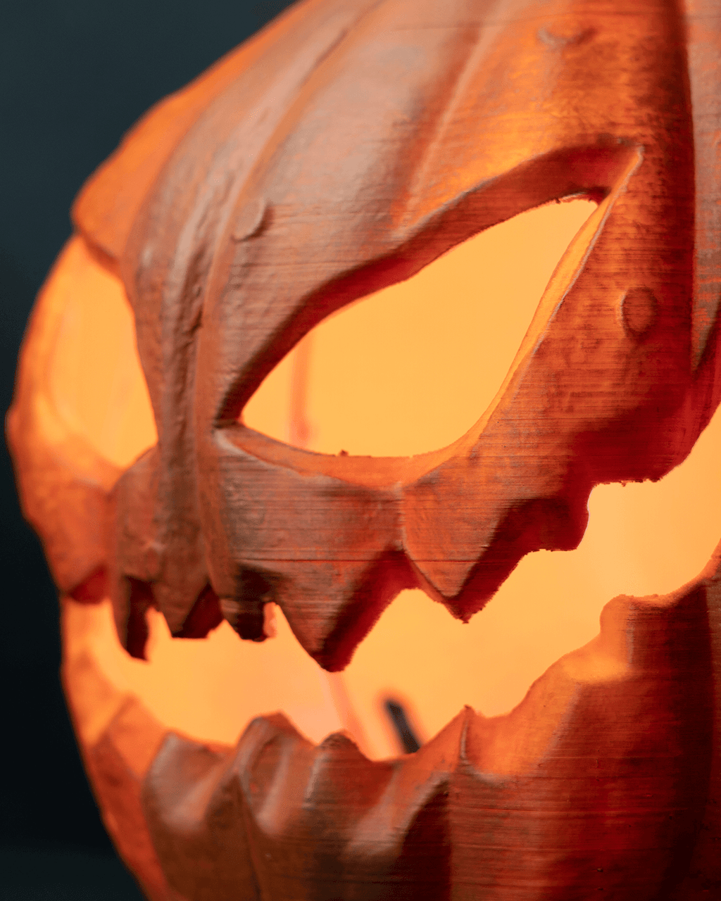 Pumpkin Helmet — halloween mask, view 3, 3D printed by Craft & Press