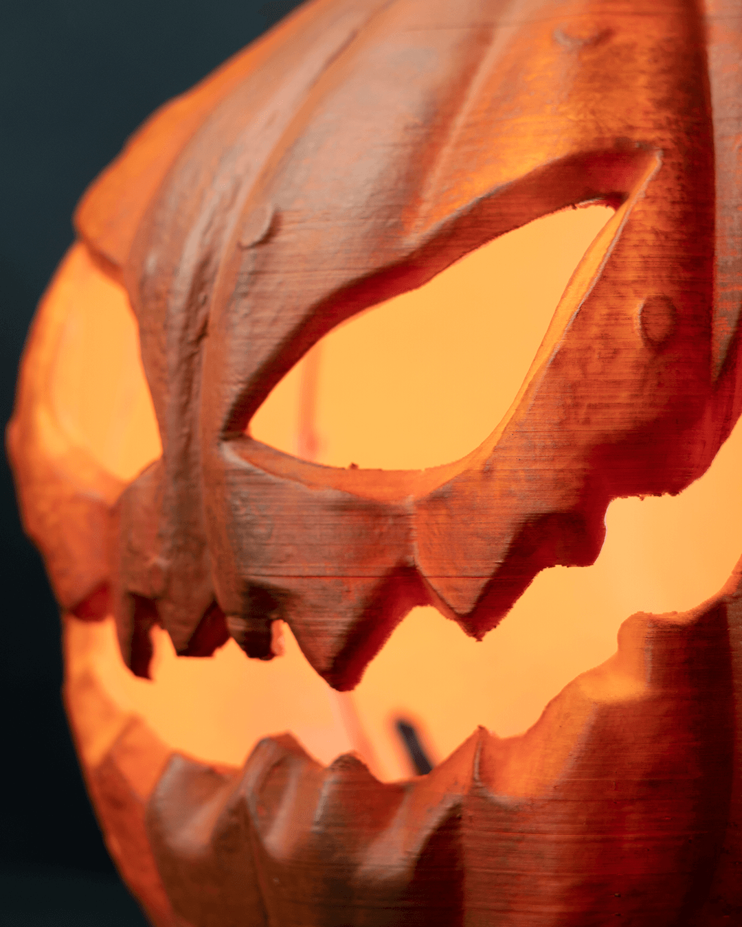 Pumpkin Helmet — halloween mask, view 3, 3D printed by Craft & Press