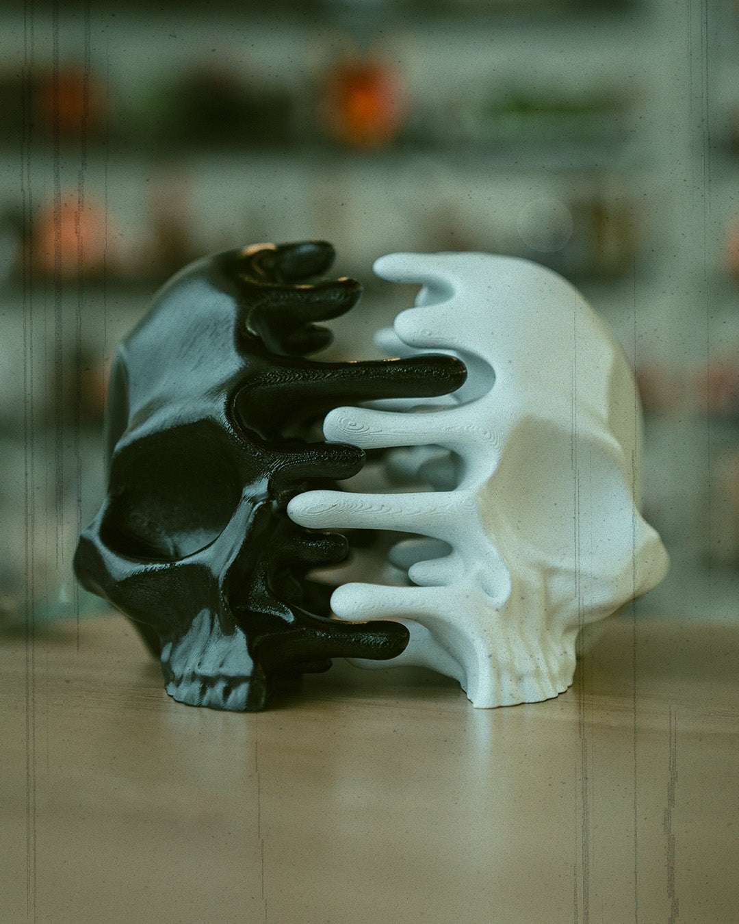 RIPped skull — halloween decor, view 3, 3D printed by Craft & Press