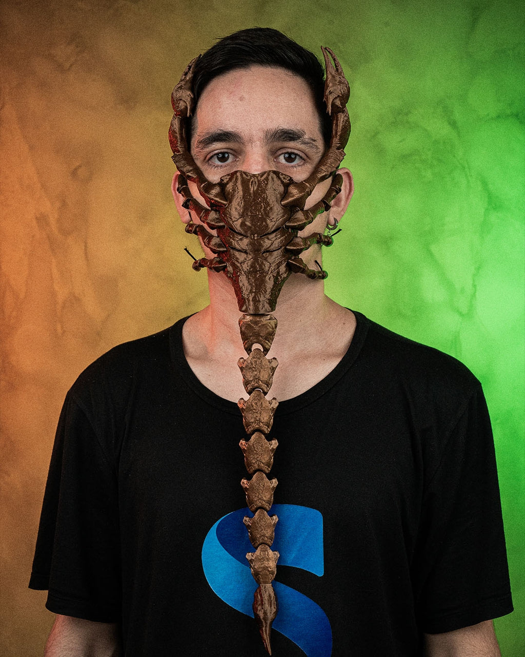 Scorpion Grasp Halloween Mask — halloween mask, view 3, 3D printed by Craft & Press