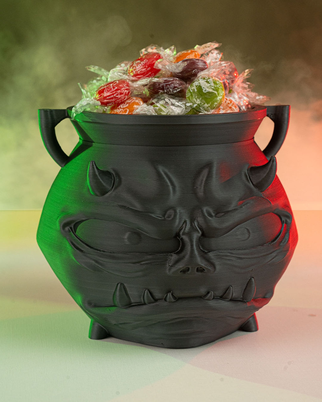 Serious Cauldron Candy Holder — halloween candy holder, view 3, 3D printed by Craft & Press