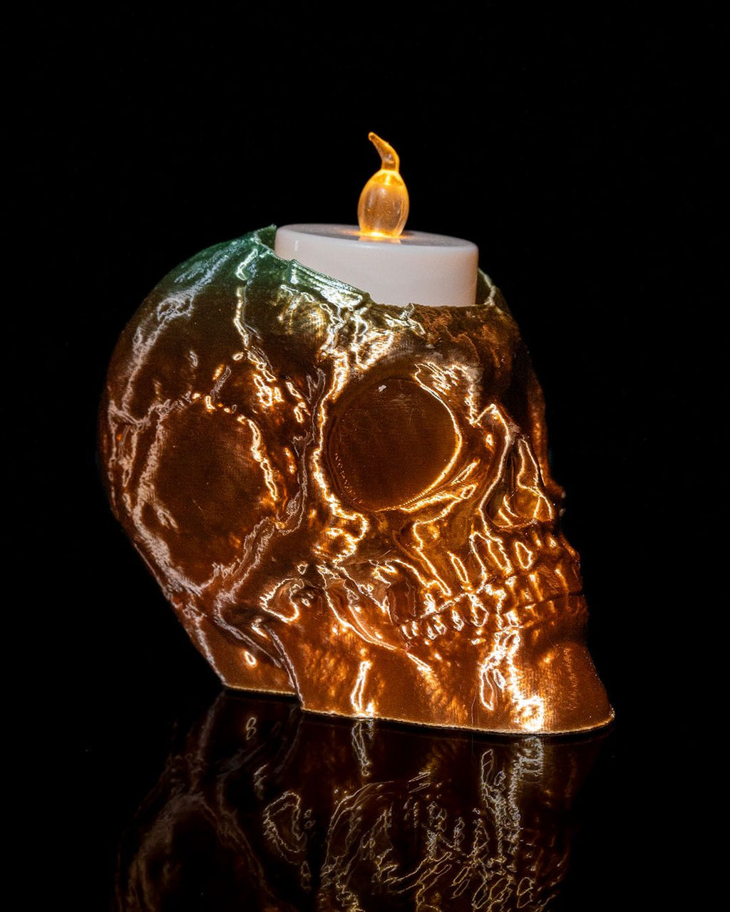 Skull Scent Candle Mold — halloween decor, view 3, 3D printed by Craft & Press