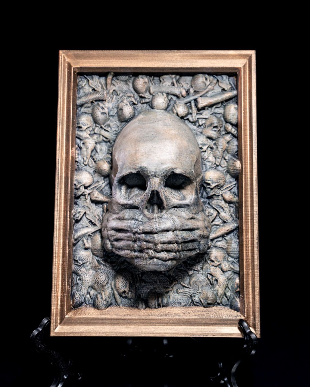 Three Wise Skulls — halloween decor, view 3, 3D printed by Craft & Press