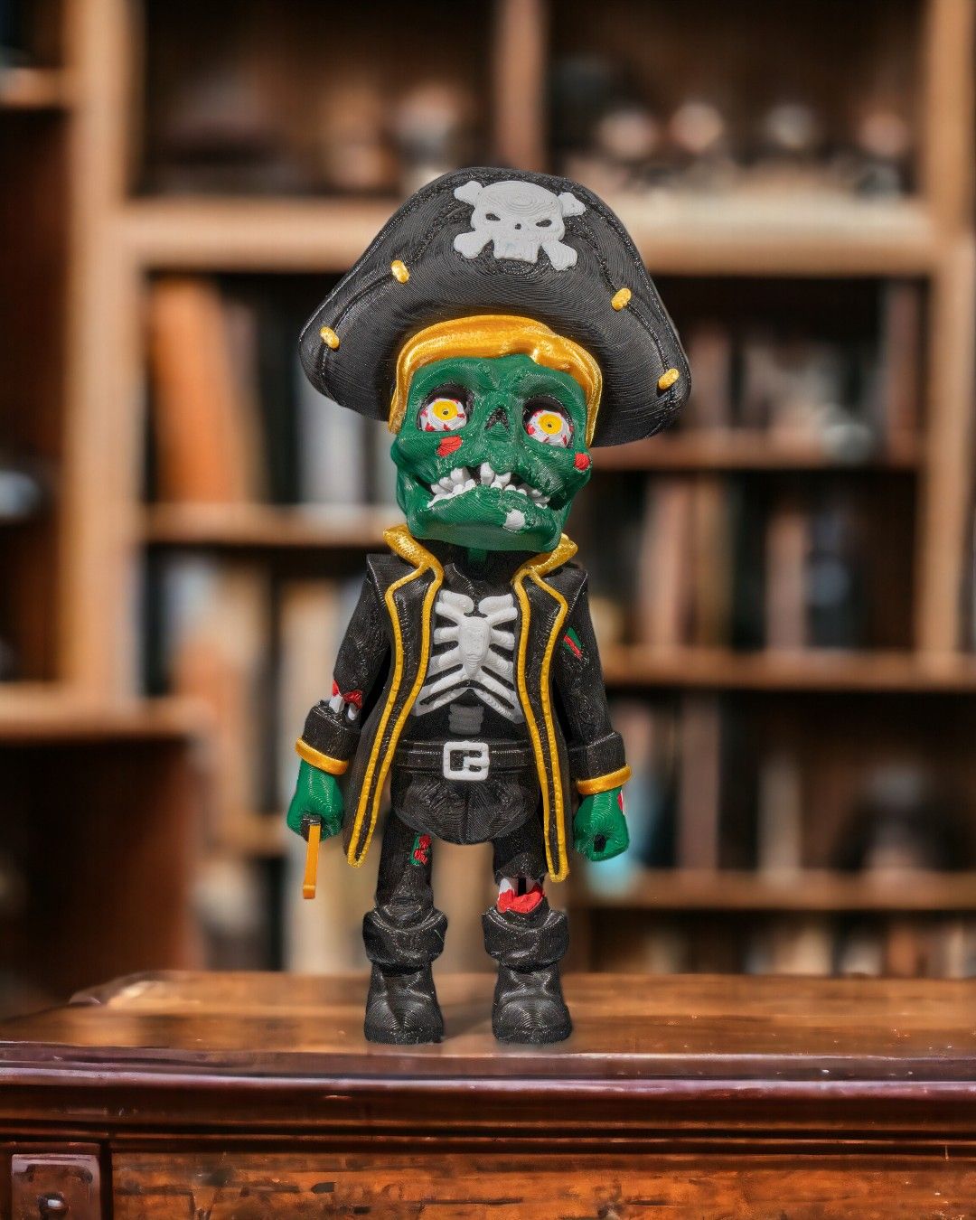 Undead Jobs - Pirate — halloween toy, view 3, 3D printed by Craft & Press