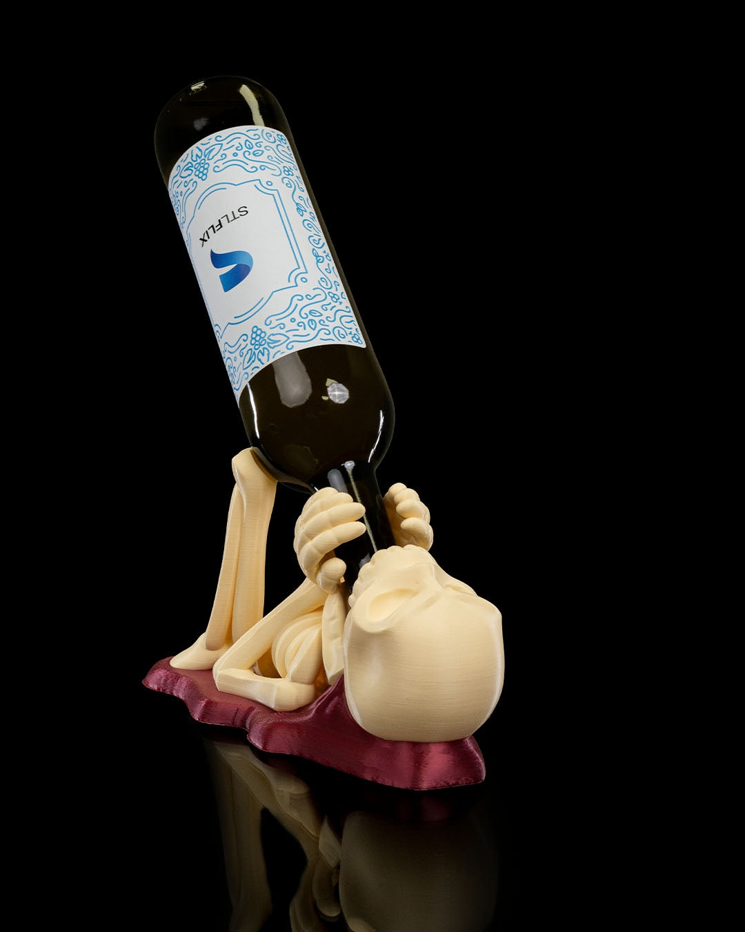 All Spine no Whine Wine Holder — halloween drinkware, view 4, 3D printed by Craft & Press