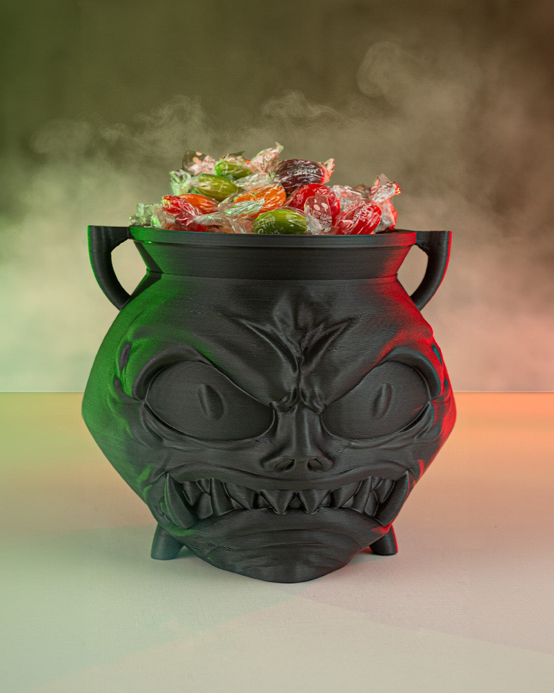 Angry Cauldron Candy Holder — halloween candy holder, view 4, 3D printed by Craft & Press