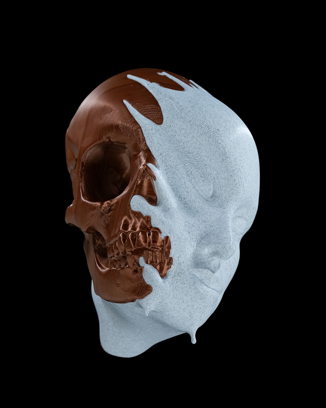 Melting Face Wall Mount — halloween wall decor, view 4, 3D printed by Craft & Press
