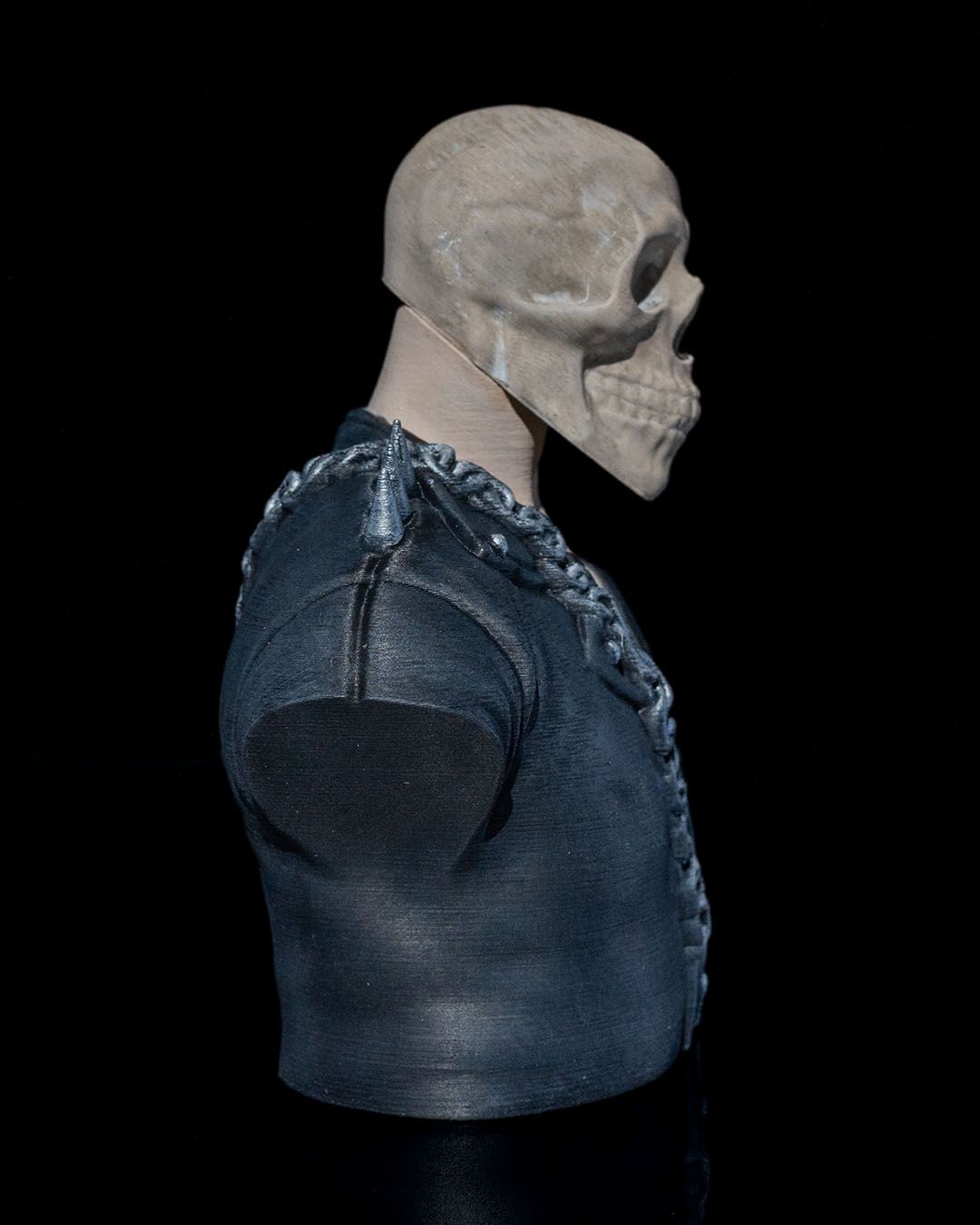 Minor Injury Skeleton Bust — halloween decor, view 4, 3D printed by Craft & Press