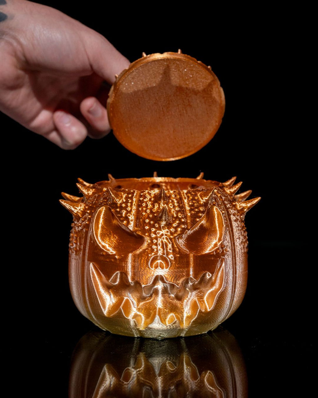 Pumpkin Candy Bucket — halloween candy holder, view 4, 3D printed by Craft & Press