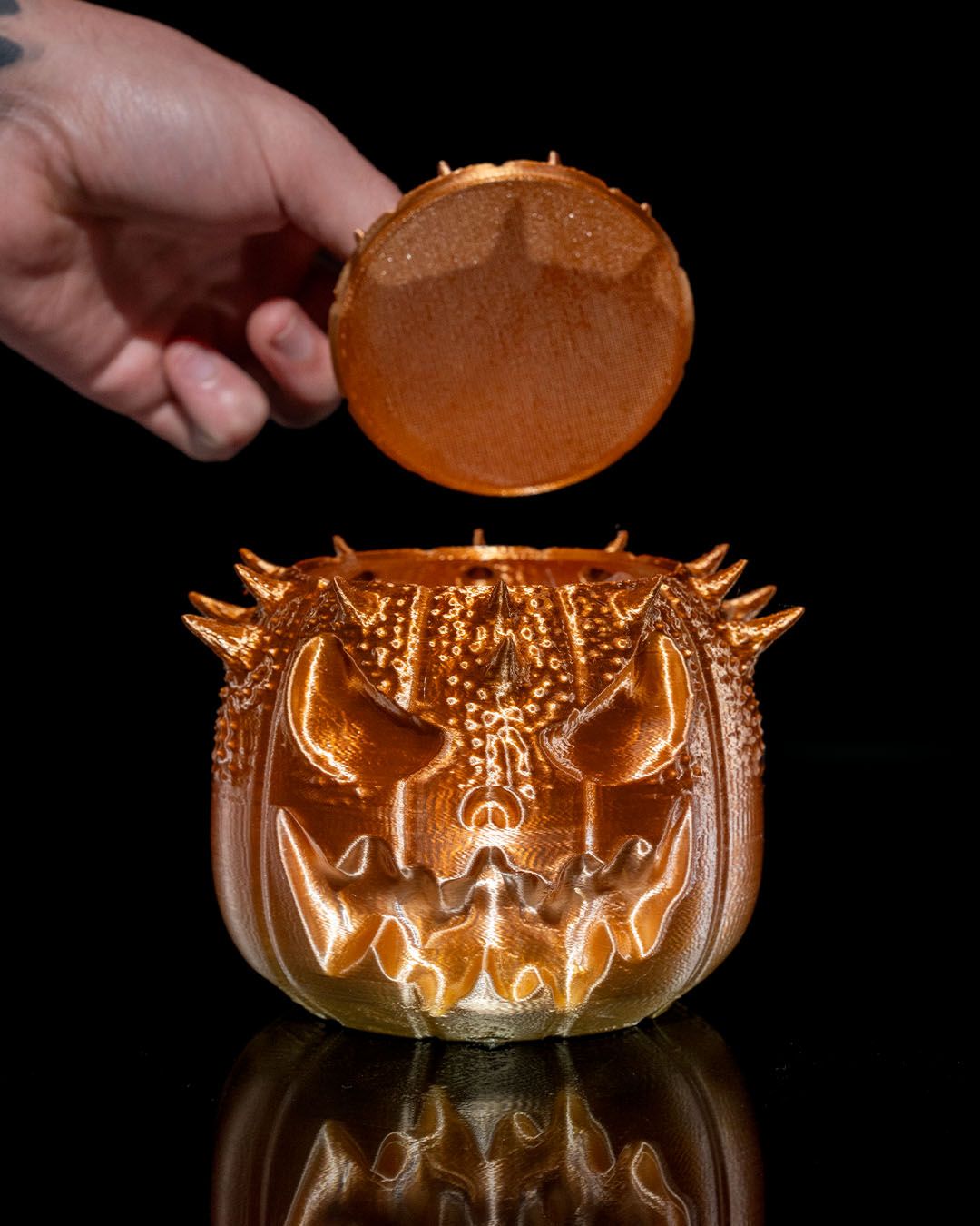 Pumpkin Candy Bucket — halloween candy holder, view 4, 3D printed by Craft & Press