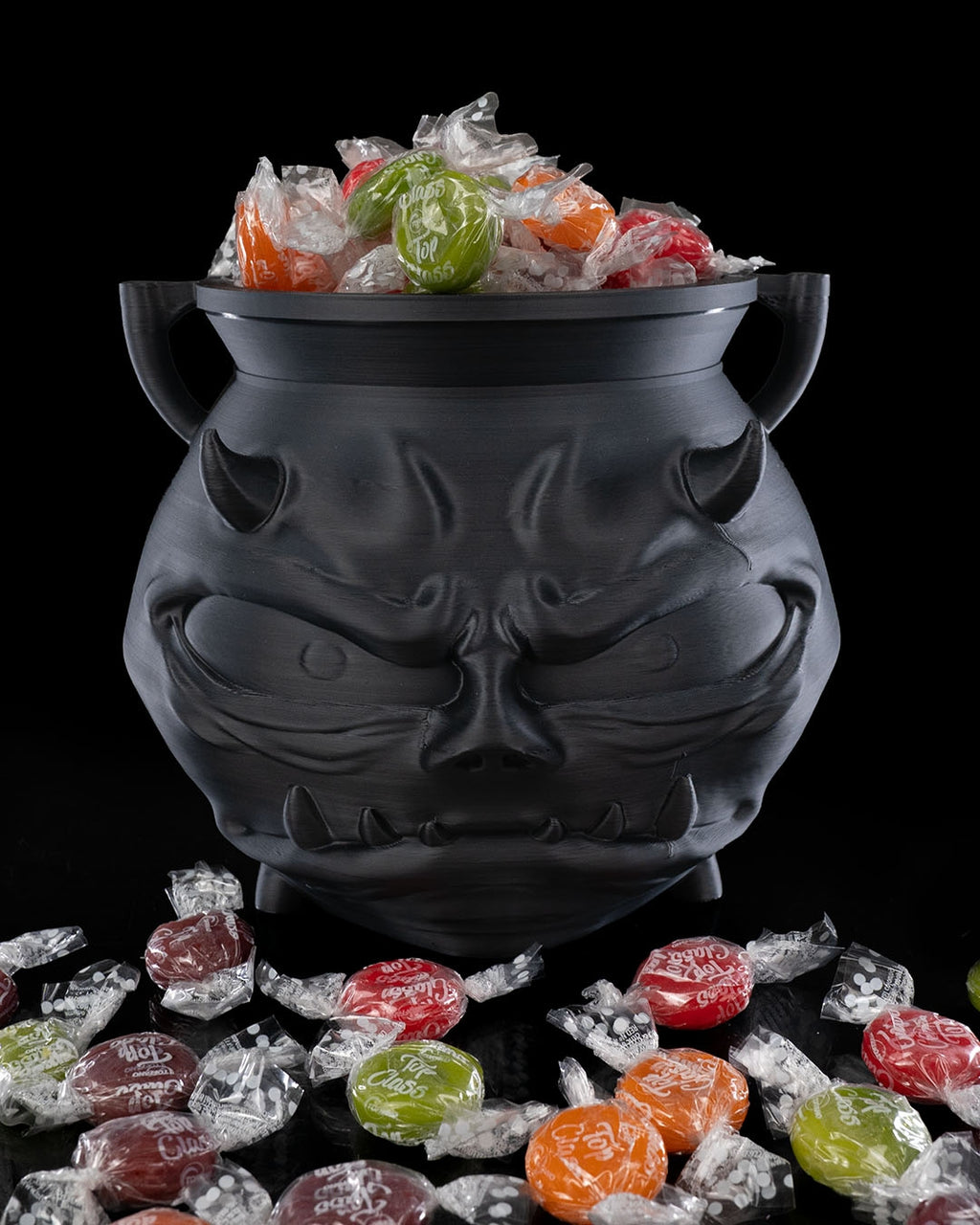 Serious Cauldron Candy Holder — halloween candy holder, view 4, 3D printed by Craft & Press
