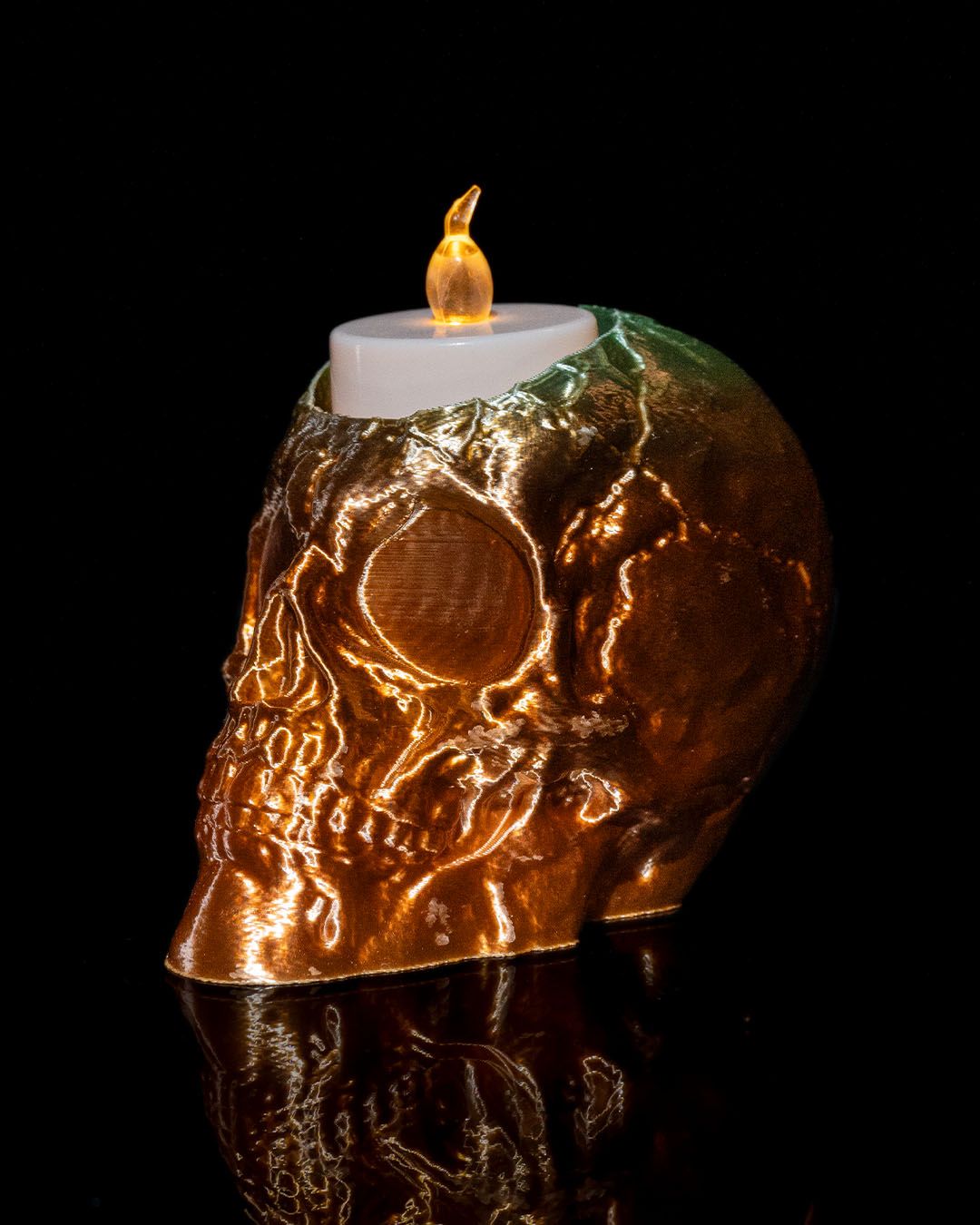 Skull Scent Candle Mold — halloween decor, view 4, 3D printed by Craft & Press