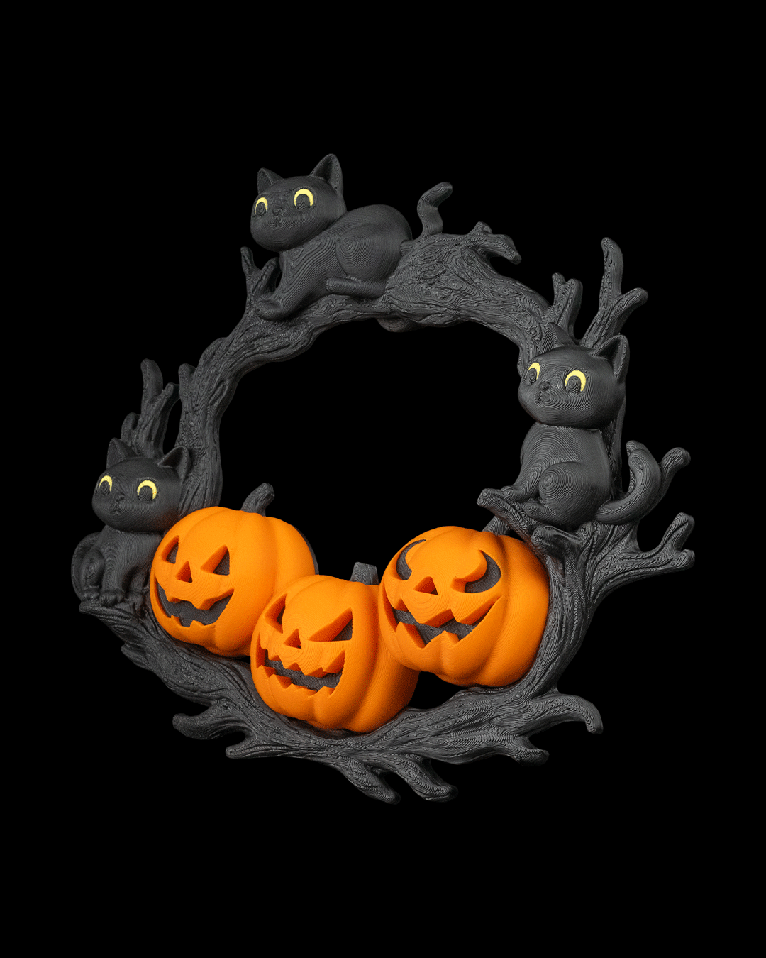 The Cozy Patch - Wreath — halloween wall decor, view 4, 3D printed by Craft & Press